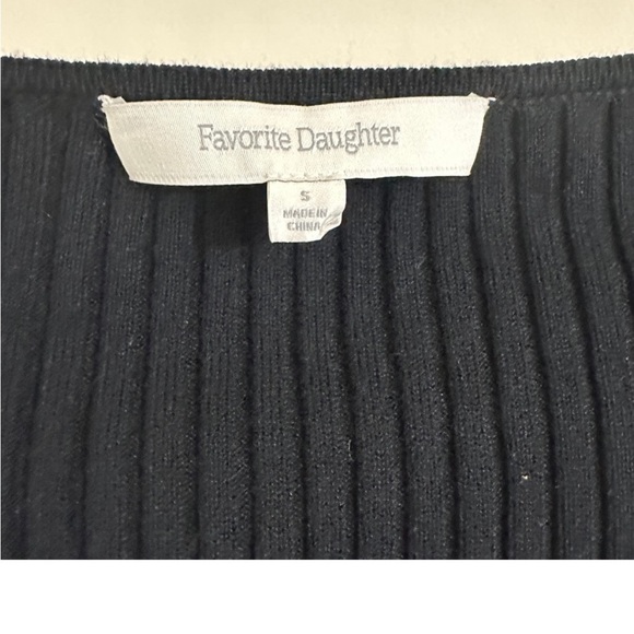 (NWOT) FAVORITE DAUGHTER Rib Square Neck Long Sleeve Top - Picture 4 of 6